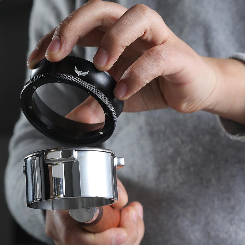 KNODOS 58mm Magnetic Espresso Portafilter Dosing Funnel and Puck Screen Set Coffee Dosing Ring And Filter Compatible with 58mm Portafilter Basket Premium Espresso Machine Accessories - Image 2